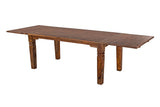 Porter Designs Taos Solid Sheesham Wood 72" - 112" Extension Natural Dining Table Brown 07-196-01-9039H