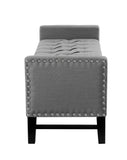 Lance Linen Dark Grey Storage Bench