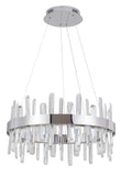 Bethel Chrome LED Chandelier in Stainless Steel & Crystal