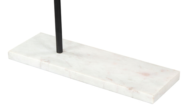 Zuo Modern Wize Mango Wood, Aluminum, Marble Modern Commercial Grade Table Art Silver, White, Natural Mango Wood, Aluminum, Marble