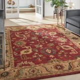 Nourison Tahoe TA08 Handmade Knotted Indoor Area Rug Red 7'9" x 9'9" 99446337573