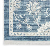 Nourison Lennox LEN01 French Country Machine Made Power-loomed Indoor only Area Rug Blue/Ivory 9' x 12' 99446887986