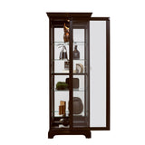 Pulaski Furniture Locking Slide Door 5 Shelf Curio Cabinet in Deep Cherry Brown 21459-PULASKI 21459-PULASKI