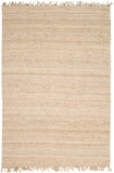 Jute JUTE BLEACH Cottage Jute Rug JUITE-58 Cream 100% Jute 5' x 7'6"