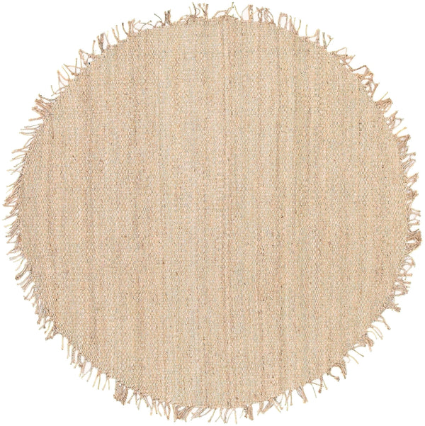 Jute JUTE BLEACH Cottage Jute Rug JUITE-8RD Cream 100% Jute 8' Round