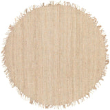 Jute JUTE BLEACH Cottage Jute Rug JUITE-8RD Cream 100% Jute 8' Round