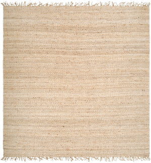 Jute JUTE BLEACH Cottage Jute Rug JUITE-8SQ Cream 100% Jute 8' Square