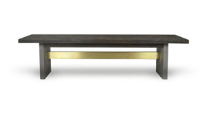VIG Furniture Modrest June - Modern Dark Grey Concrete & Walnut Dining Bench VGGR639080-WAL-BENCH