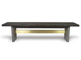 VIG Furniture Modrest June - Modern Dark Grey Concrete & Walnut Dining Bench VGGR639080-WAL-BENCH