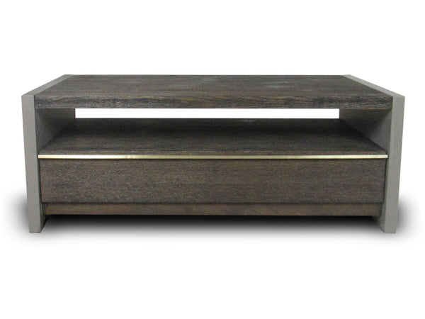 VIG Furniture Modrest June - Modern Dark Grey Concrete & Walnut Coffee Table VGGR639081-WAL-CT