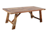 Porter Designs Kalispell Solid Sheesham Wood Natural Dining Table Natural 07-116-01-PDU116