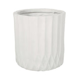 Evans Outdoor Small Cast Stone Planter, Antique White Noble House