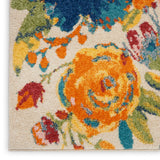 Nourison Allur ALR07 Contemporary Machine Made Power-loomed Indoor only Area Rug Ivory Multicolor 9' x 12' 99446839114