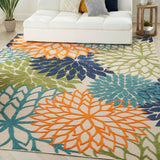 Nourison Aloha ALH05 Outdoor Machine Made Power-loomed Indoor-Outdoor Area Rug Multicolor 12' x 15' 99446061072