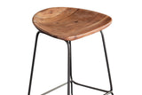 Porter Designs Neri Solid Acacia Wood 24" Modern Bar Stool Brown 07-192-10-18178B-1