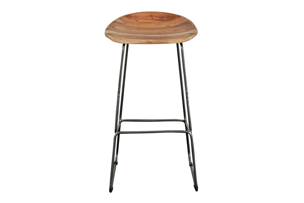 Porter Designs Neri Solid Acacia Wood 30" Modern Bar Stool Brown 07-192-10-18178A-1
