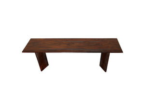 Porter Designs Cambria Solid Sheesham Wood Modern Dining Bench Gray 07-116-13-8397M