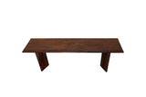 Porter Designs Cambria Solid Sheesham Wood Modern Dining Bench Gray 07-116-13-8397M