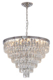 Bethel Chrome Chandelier in Metal & Crystal