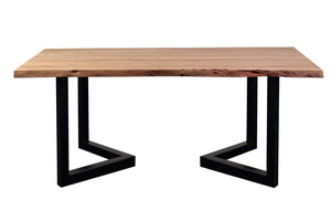 Porter Designs Manzanita Live Edge Solid Acacia Wood Natural Dining Table Natural 07-196-01-7010V-KIT