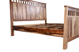 Porter Designs Kalispell Solid Sheesham Wood King Natural Bed Natural 04-116-17-PDU101-KIT