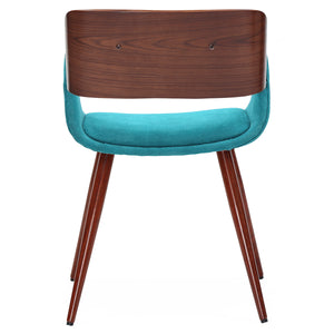 Cyprus Dining Chair - Chic Mid-Century Design with Comfortable Cushions and Stylish Bent Wood Frame