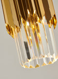 Bethel Gold Single Pendant Lighting in Metal & Crystal