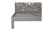 Porter Designs Mandala Hand Carved Motif Queen Vintage Bed Gray 04-196-14-BCB01BED-KIT