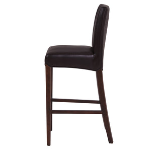Milton Bar Stool - Stylish Bonded Leather Design with Solid Birch Frame for Modern Home Interiors