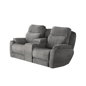 Southern Motion Showstopper 736-28 Transitional  Double Reclining Console Loveseat with Hidden Cupholders 736-28 164-04