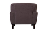 Porter Designs Evan Soft Textured Microfiber Contemporary Chair Brown 01-195-03-8130