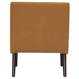 Alexis Stylish Bonded Leather Accent Chair - Tufted Comfort, Mid-Century Design, Fully Assembled!