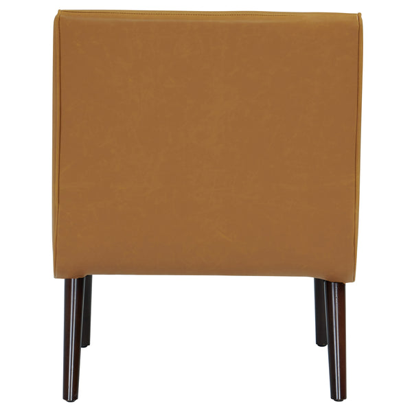 Alexis Stylish Bonded Leather Accent Chair - Tufted Comfort, Mid-Century Design, Fully Assembled!