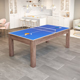 English Elm EE2920 100% Polyester, MDF, PVC Modern Commercial Grade Pool Table Brown 100% Polyester, MDF, PVC