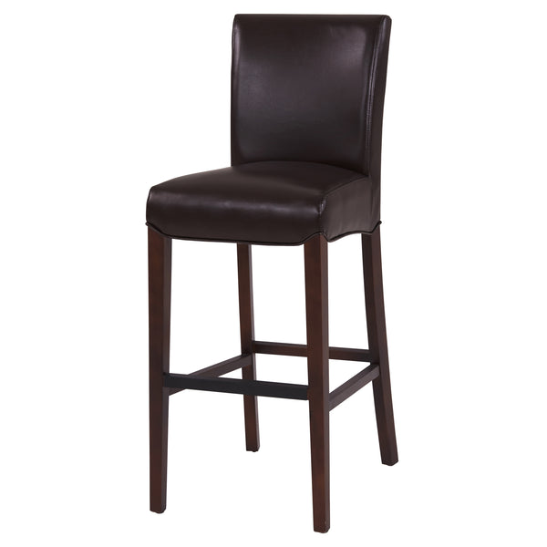 Milton Bar Stool - Stylish Bonded Leather Design with Solid Birch Frame for Modern Home Interiors