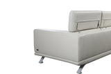 VIG Furniture Divani Casa Brustle Modern Light Grey Eco-Leather Sofa Set VGKN8334-LTGRY