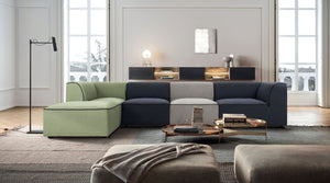 VIG Furniture Divani Casa Polo - Modern Green + Blue + Grey Fabric Modular Sectional Sofa VGKNK8592-MULTI-SECT