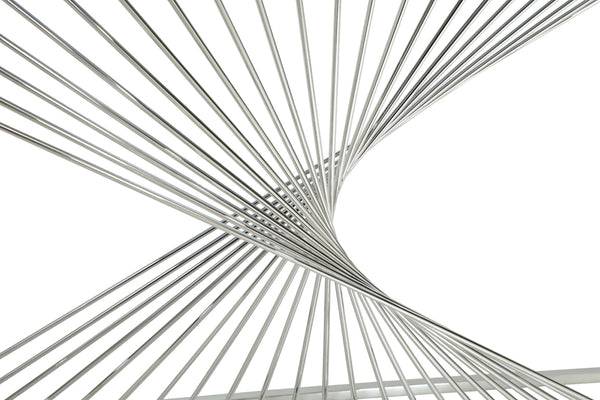 VIG Furniture Modrest Trinity Modern Glass & Stainless Steel Console Table VGVCK8618