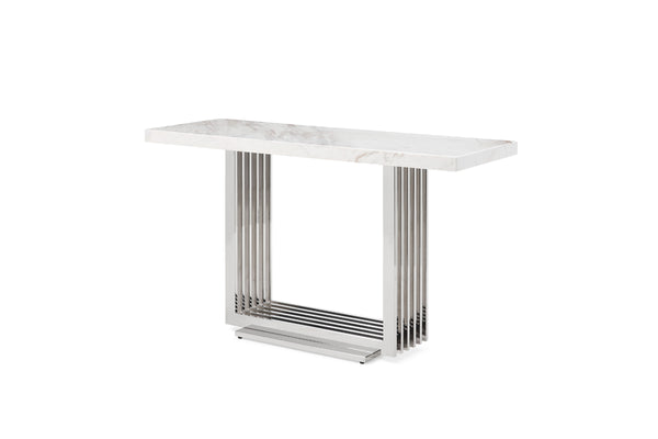 VIG Furniture Modrest Kingsley Modern Marble & Stainless Steel Console Table VGVCK8933-STL