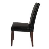 Hartford Bicast Leather Dining Chair Set of 2 - Chic Mid-Century Modern Design for Your Home