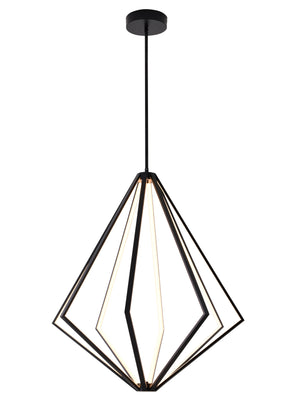 Bethel Black LED Chandelier in Metal & Silicone