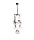 Bethel Black Chandelier in Iron & Glass