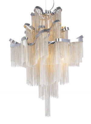 Bethel Chrome Chain Lighting in Aluminum & Metal