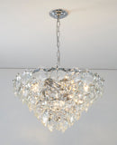 Bethel Chrome Chandelier in Steel & Crystal