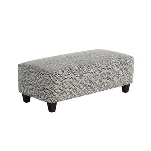 Fusion 100-C Transitional Cocktail Ottoman 100-C Faux Skin Carbon 49" Wide Cocktail Ottoman