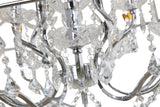 Bethel Chrome Chandelier in Metal & Crystal