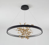 Bethel Sand Black LED Chandelier in Stainless Steel & Aluminum