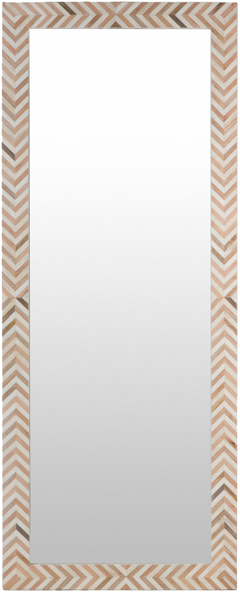 Kathryn KAH-002 Global Bone, Wood Mirror KAH002-2768  Bone, Wood, Wood 68"H x 27"W