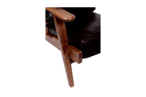 Porter Designs Corvallis Solid Sheesham Wood Modern Accent Chair Brown 02-108-06-0442