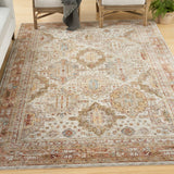 Nourison Petra PTR01 Persian Machine Made Power-loomed Indoor only Area Rug Ivory/Multi 7'10" x 10'4" 99446026910